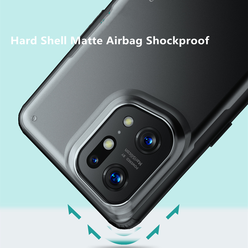 Funda Voor Oppo Vinden X5 Pro Case Stijlvolle Telefoon Cover Voor Oppo Vinden X5 Case Matte Transparant Hard Pc Siliconen schokbestendig Bumper