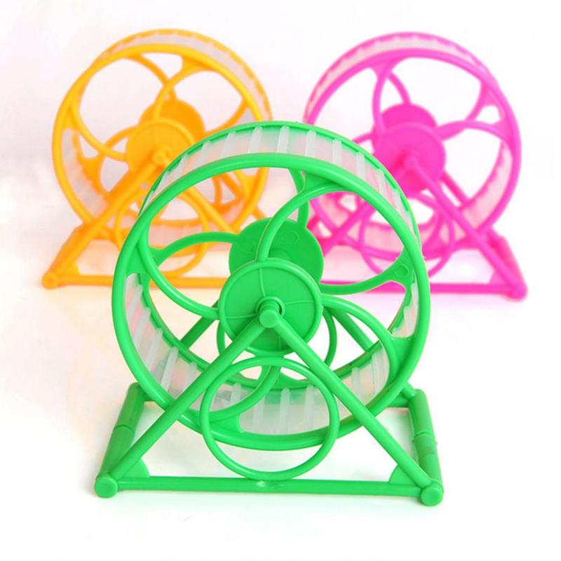 Kæledyr hjul legetøj lege med holder plast gnaver hamster jogging øvelse nyttigt træning legetøj