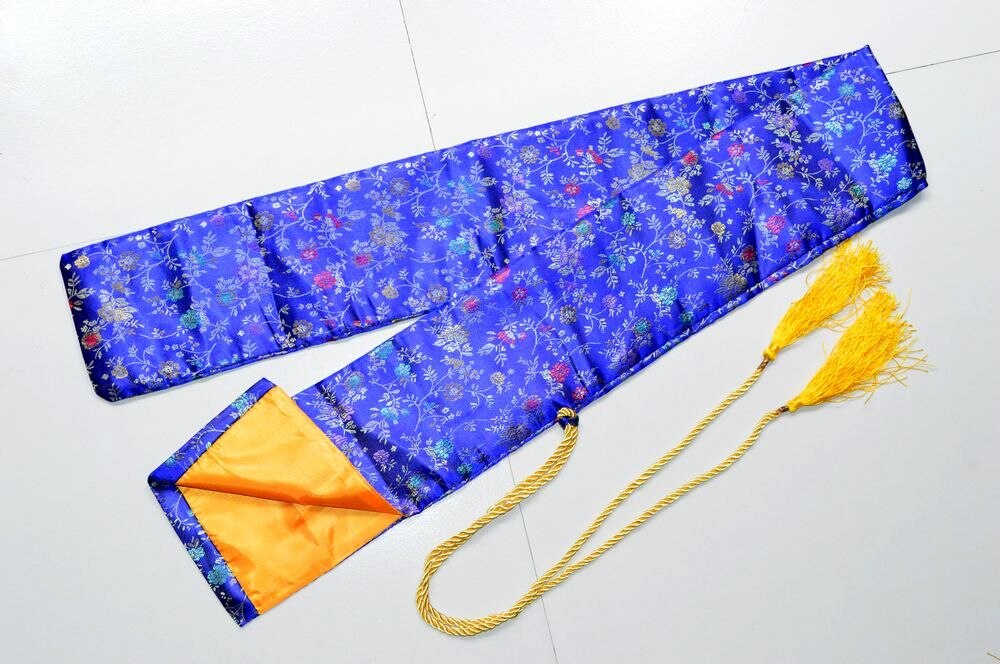 Mooie Zachte En Delicate Zijde Zwaard Tas Fitting Voor Japanse Samurai Zwaard Katana Blauw Zwaard Tas