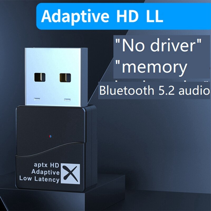 Bluetooth Adapter Driver-Gratis Usb Bluetooth 5.2 Zender + Usb Verlengkabel QCC3040 Chip