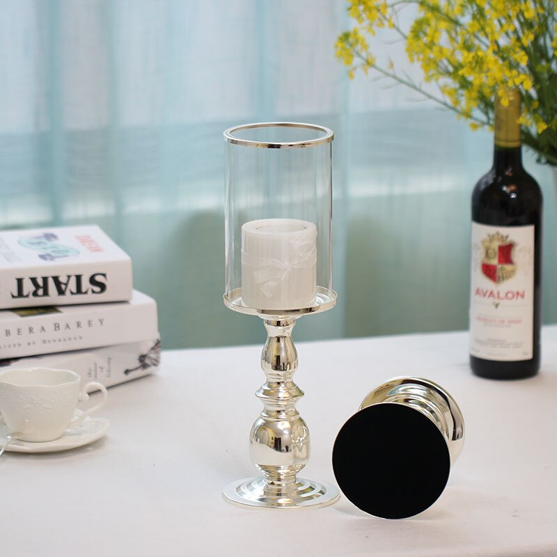 Bougeoir support de bougie en métal | Décorations de mariage, Vase à fleurs, bougeoir plaque or