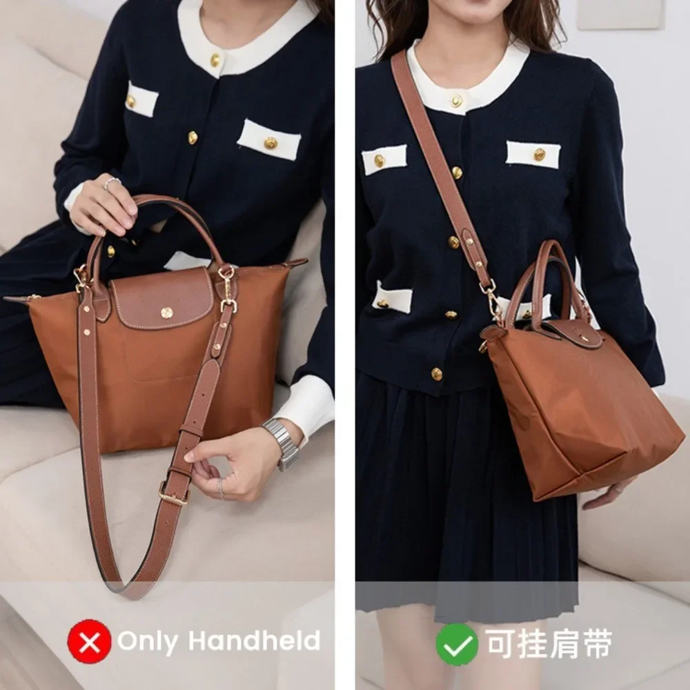 Bag Adjustable Shoulder Strap For Longchamp Small Short Handle Bag Modified Messenger Strap Real Leather