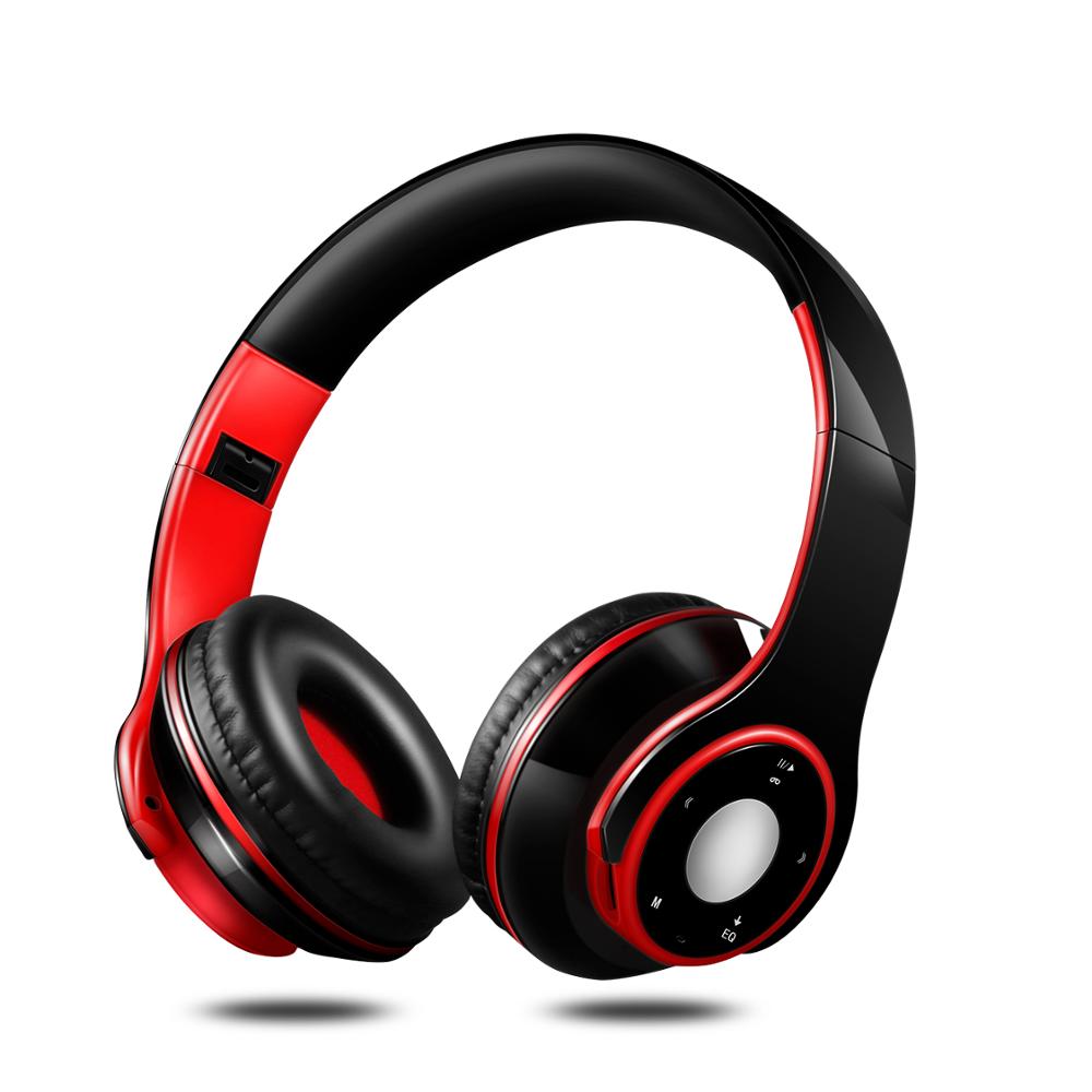 headset Bluetooth Stereo Headphones Foldable Wireless Earphone HIFI games support TF card with Mic for Android and IOS