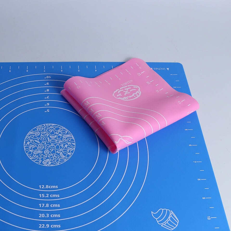 Mat For Rolling Dough Non-Stick Silicone Pastry Board Non-Slip High Temperature Resistance With Size Pattern Fondant Baking Tool