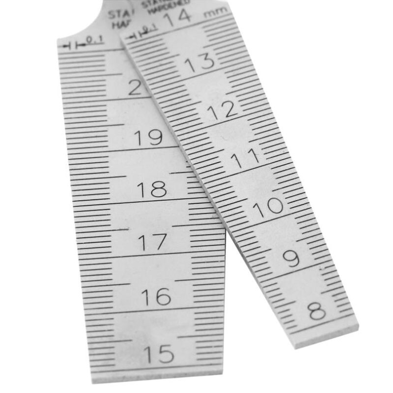 Conical Double-Sided Feeler Gauge Clearance Ruler 0-29mm Triangle Feeler Depth Gauge Clearance Hole Measurement Tool