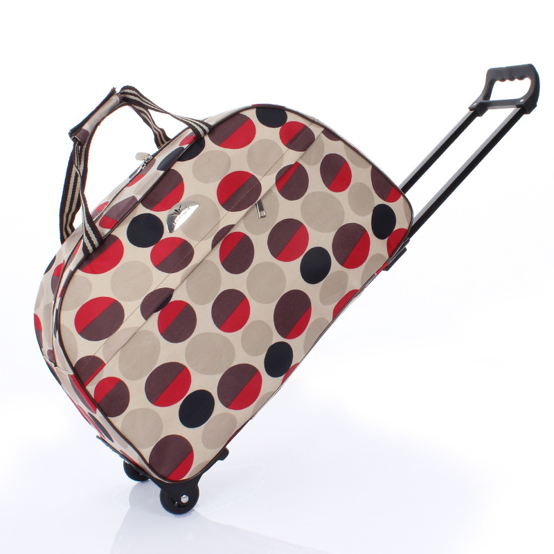 Große Kapazität Reise Trolley Taschen Frauen Männer Rollen Tasche Oxford Wasserdichte Roll Gepäck Koffer Reisetasche Mit Rädern: Blau