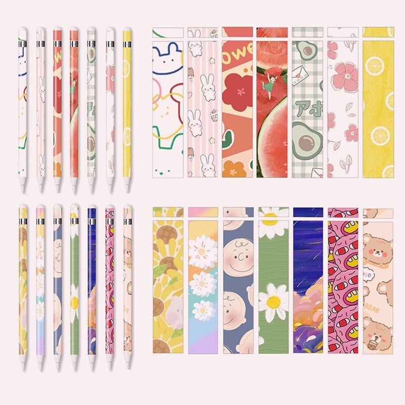 Cute for Apple Pencil Stickers Scratchproof Ultra Thin Stickers Cute Series Press Stylus Non-Slip Protective Paper-4
