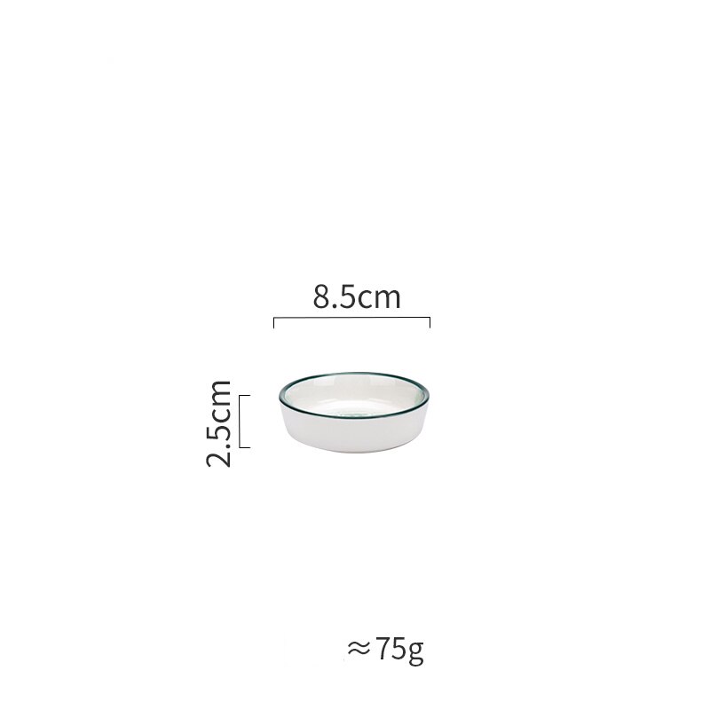 Timemore nordisk gradient porcelæn middagstallerken og fade skålsæt keramisk nudelsuppe salat biural skål oval fisketallerken: Smag underkop