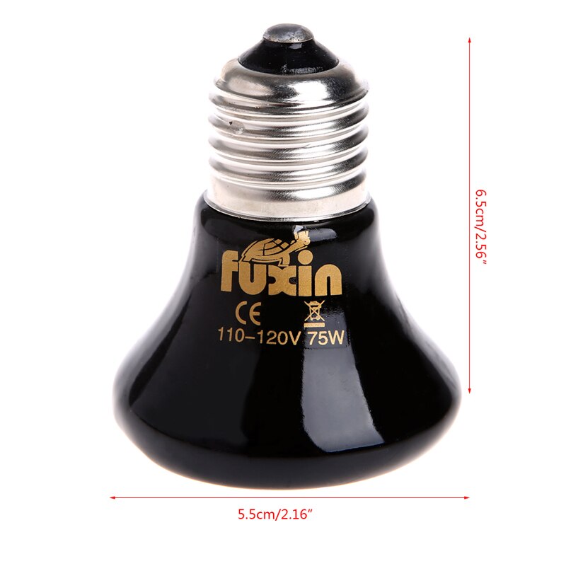 Huisdierverwarmingslamp, warmere gloeilampen, keramische infrarood mini-verwarming voor hagedis, spin, reptiel, doos, 25/50/75/100w emitters, warmtelamp