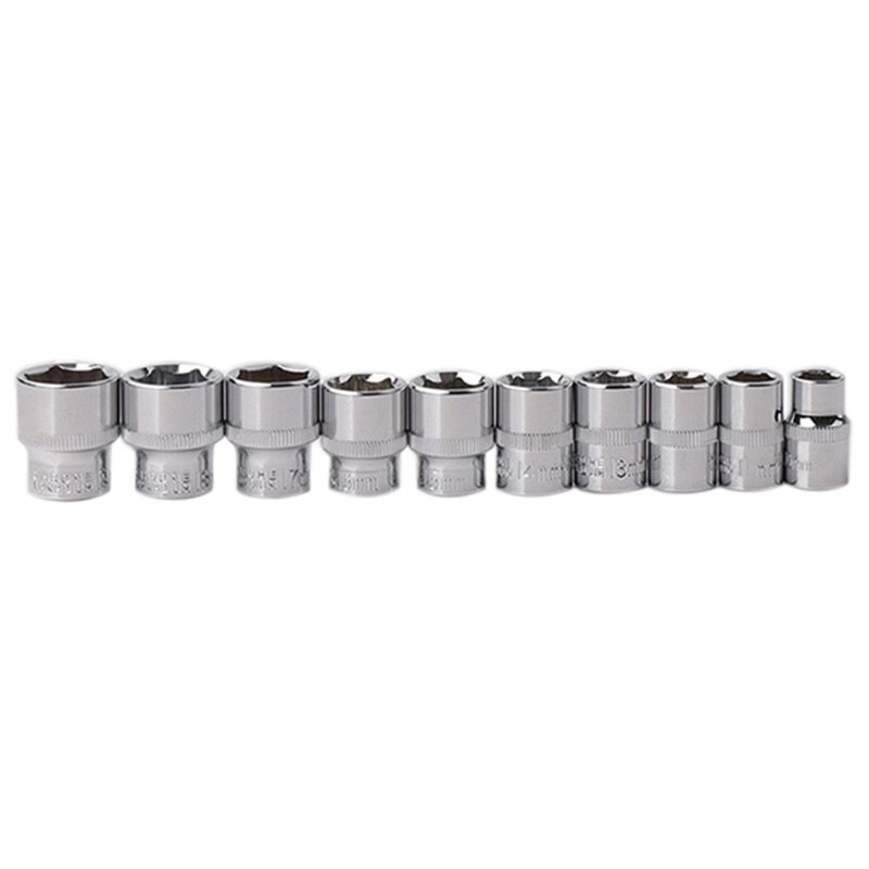 10pc 3/8 tuuman lyhyt pitkä hylsysarja crv 10-19mm hylsyadapteri momenttiräikkähylsyn jakoavaimen korjaustyökalulle