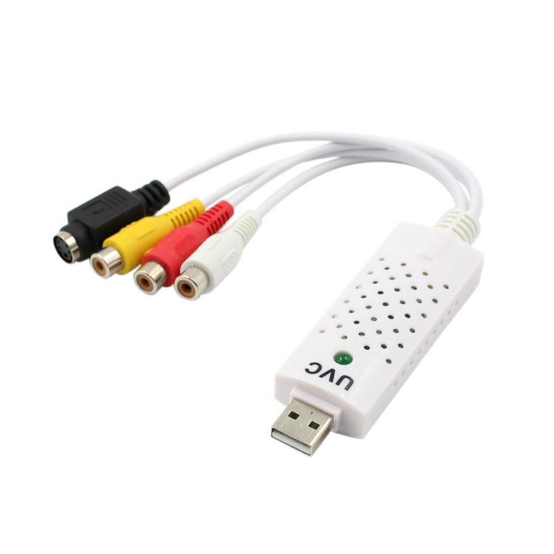 Portable USB 2.0 Video Capture Adapter Capture Card Cable Support for Easycap /All formats DVD+/-R/RW, DVD+/-VR, and DVD-Video