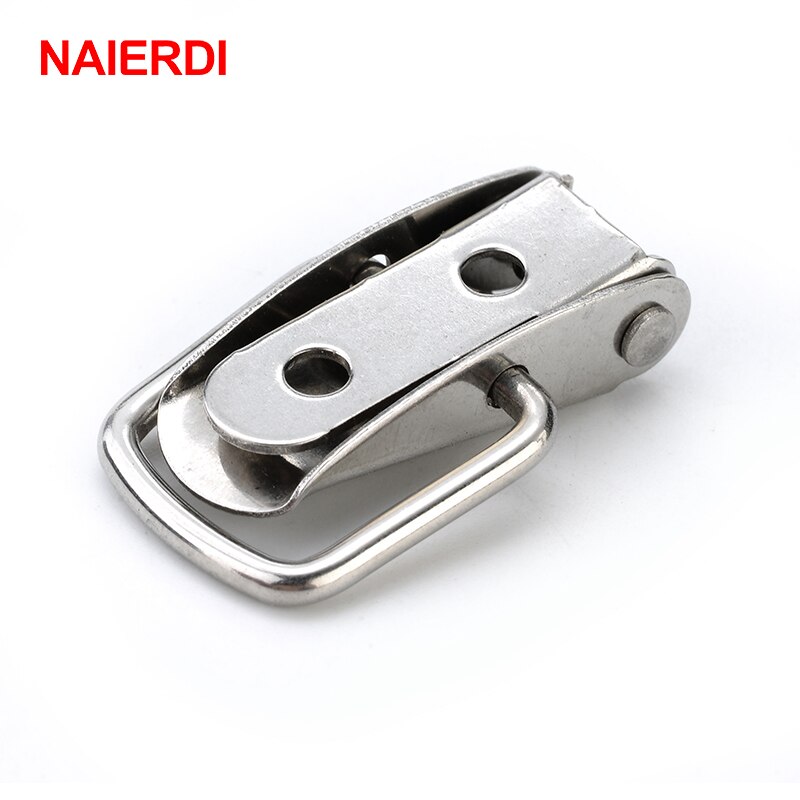 Naierdi  j107 hardware kabinet kasser fjederbelastet lås fangst toggle haspe 46*21 blødt stål haspen til skydedør simpel vindue