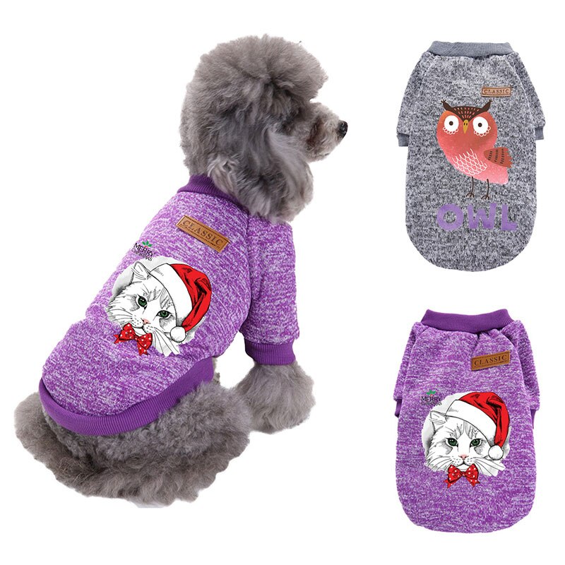 Christmas Pet Dog Clothes For Small Large Dogs Xmas Puppy Big Dog Sweater Polyester Soft Snowman Christmas Hoodies Costume