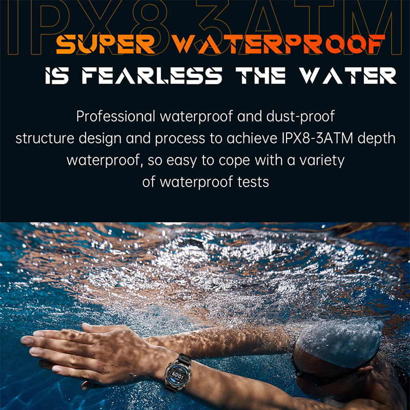 Quatro botões bluetooth chamada relógio inteligente masculino 1.43 Polegada hd sreen 100 + esportes 3atm lanterna à prova dwaterproof água smartwatch homem para huawei