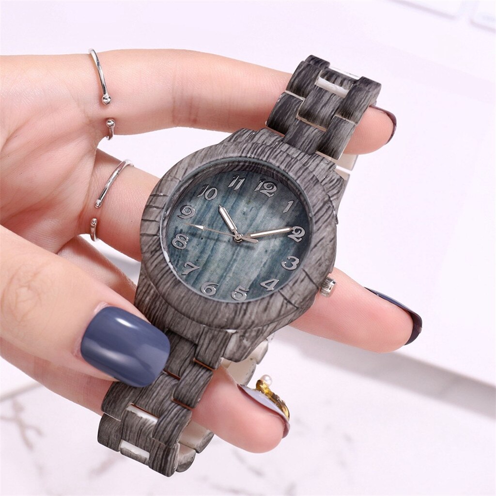 High-End Wood Grain Band Women Men/Dial Analog Quartz Sport Wrist ladies women Wrist watches Dress watch Wrist