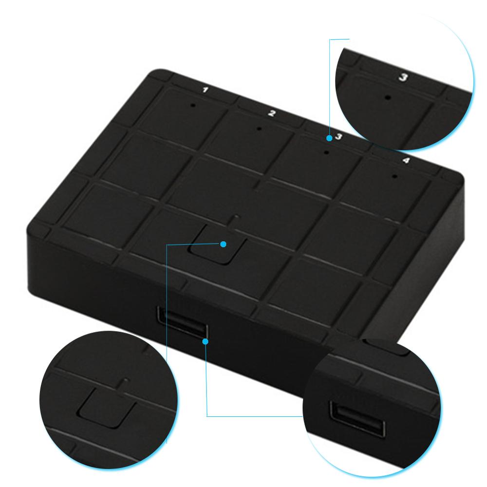 Manual printer sharing device 4 in 1 out sharing device 4 hosts share one printer USB switch