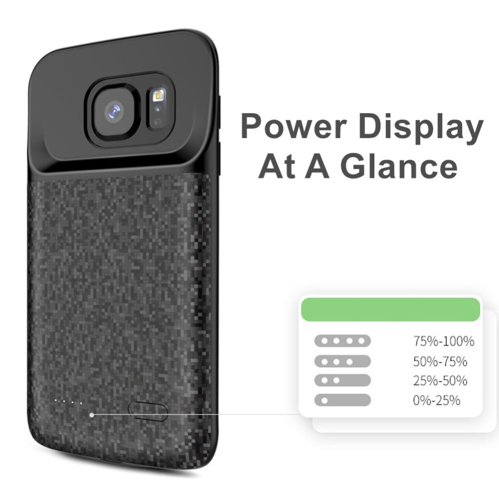 Étui d'alimentation pour batterie Samsung, batterie 5000 mah, étui de batterie Galaxy S7 bord,