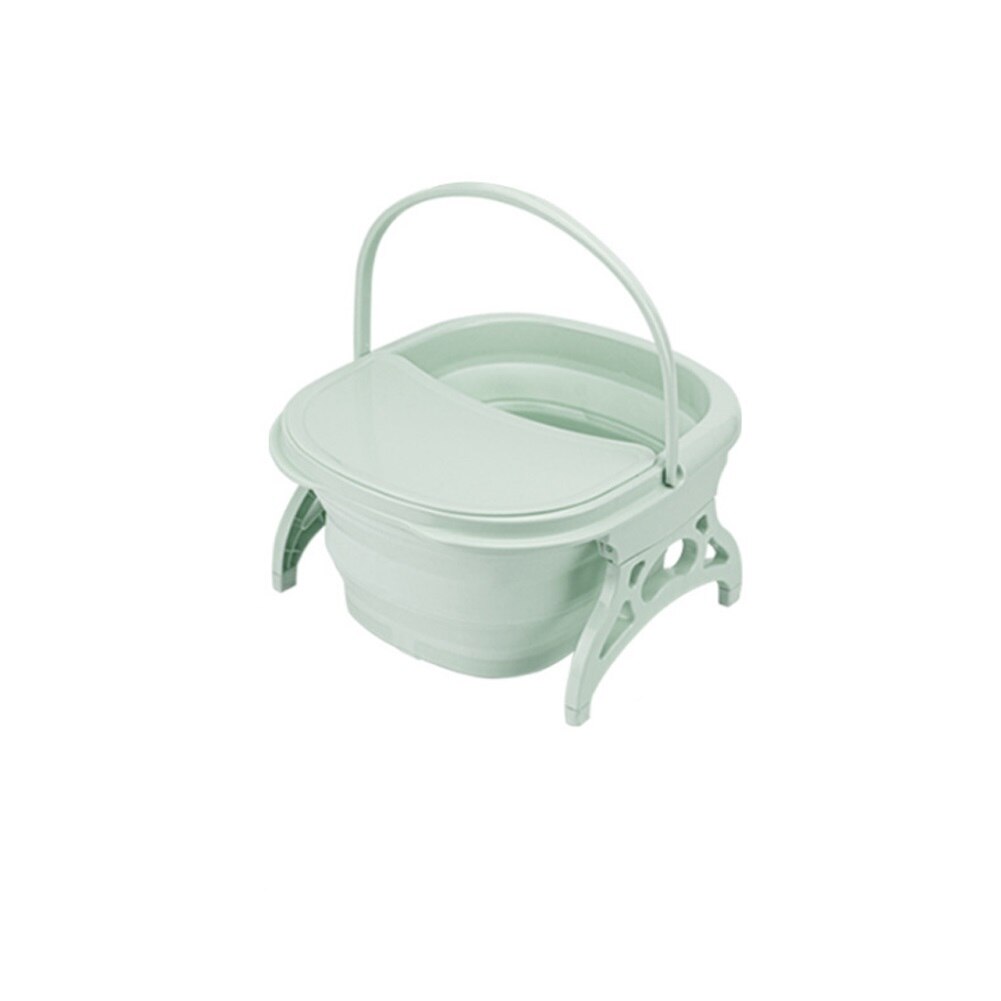 Foot Soaking Bath Basin, Portable Foldable Foot Bath Tub Bucket, Feet Soaking Tub, Spa Bubbling Massage Wheel Bath-Tub: Light Green