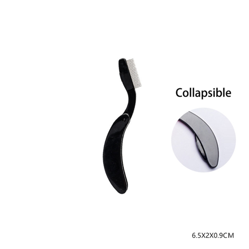 Eyelash Comb Eyelash Separator Tool Eyelash Brush Separator with Comb Cover Eyelash Comb for Eyelash Makeup Brush: WHITE
