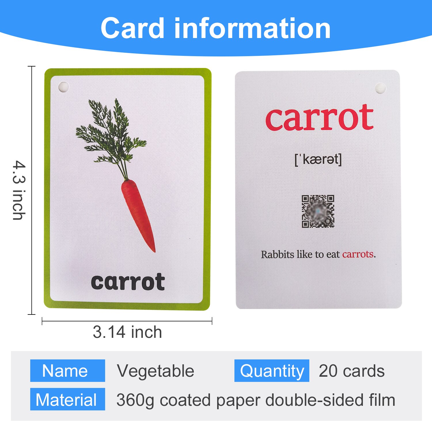 20 Stks/set Groente Fruit Engels Leren Woord Card Engels Leren Kaart Vroeg Onderwijs Kinderen Spel Woord Pocket Card