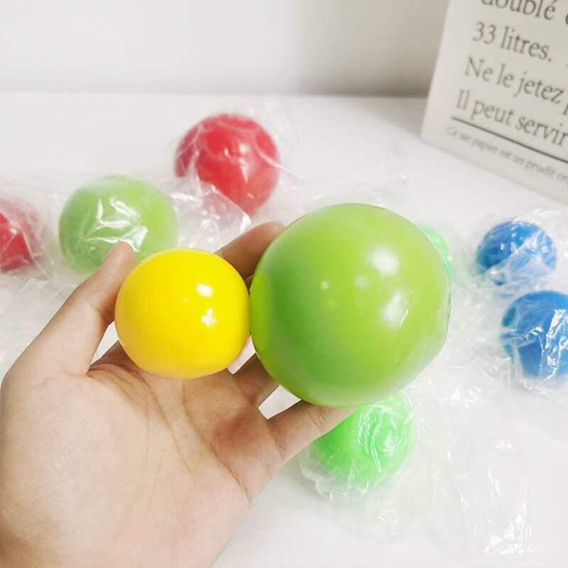 Stick Wall Ball Stress Relief Toys Sticky Squash Ball Globbles Decompression toy Sticky Target Ball Catch Throw Ball kids Toys: 1PCS ramdom 45MM