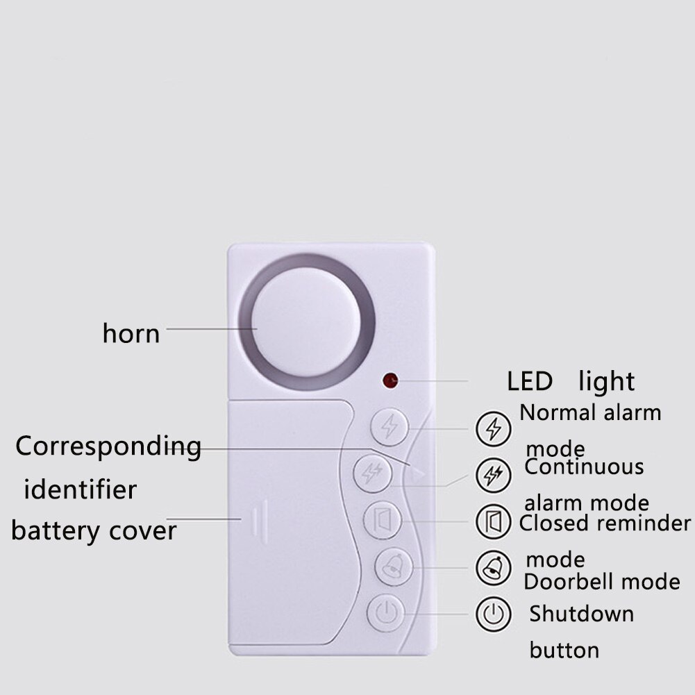 Veiligheid Super Luid Led Indicator Venster Draadloze Magnetische Deur Alarm Home Security Kantoor Anti Diefstal Indoor Multifunctionele Winkel