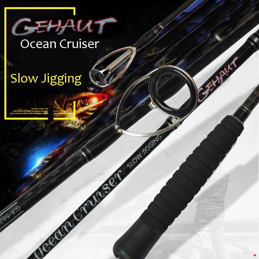 GEHAUT-canne à pêche Ocean Cruiser, puissant en carbone, en bateau de , appât, puissant pour Slow Jigging, Super haute pureté, en bateau, poids de 80 à 200g