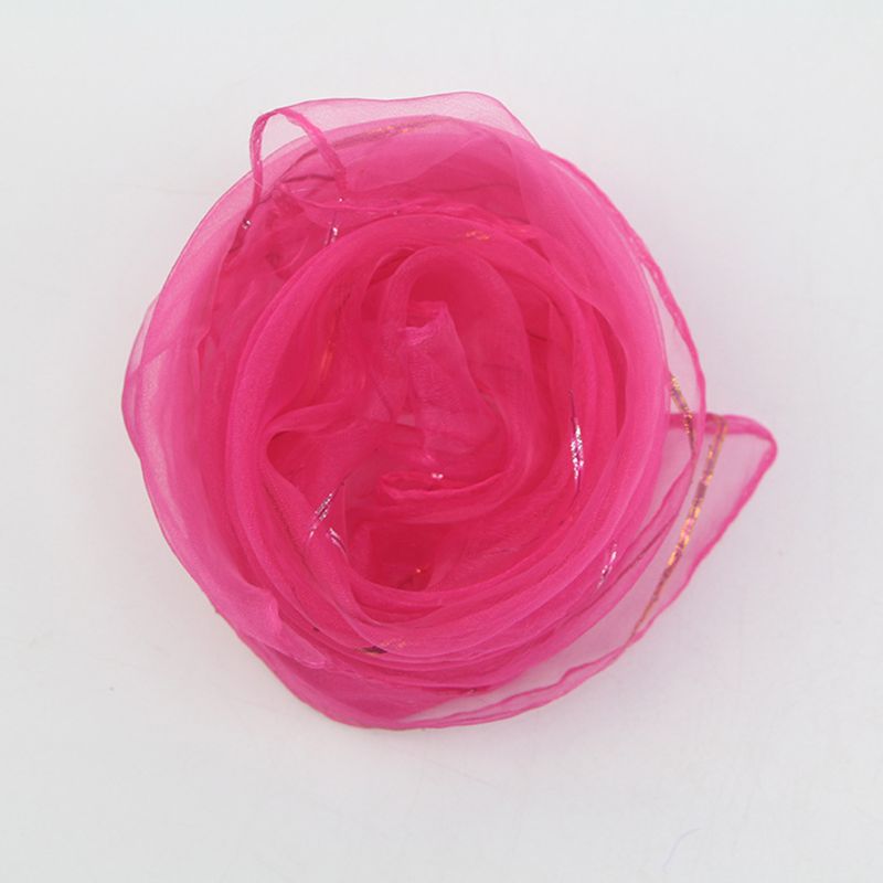 Pañuelos de baile de rendimiento de Kindergarten para niños, accesorios de pañuelo cuadrado para malabares de alambre dorado de Color caramelo brillante: 11