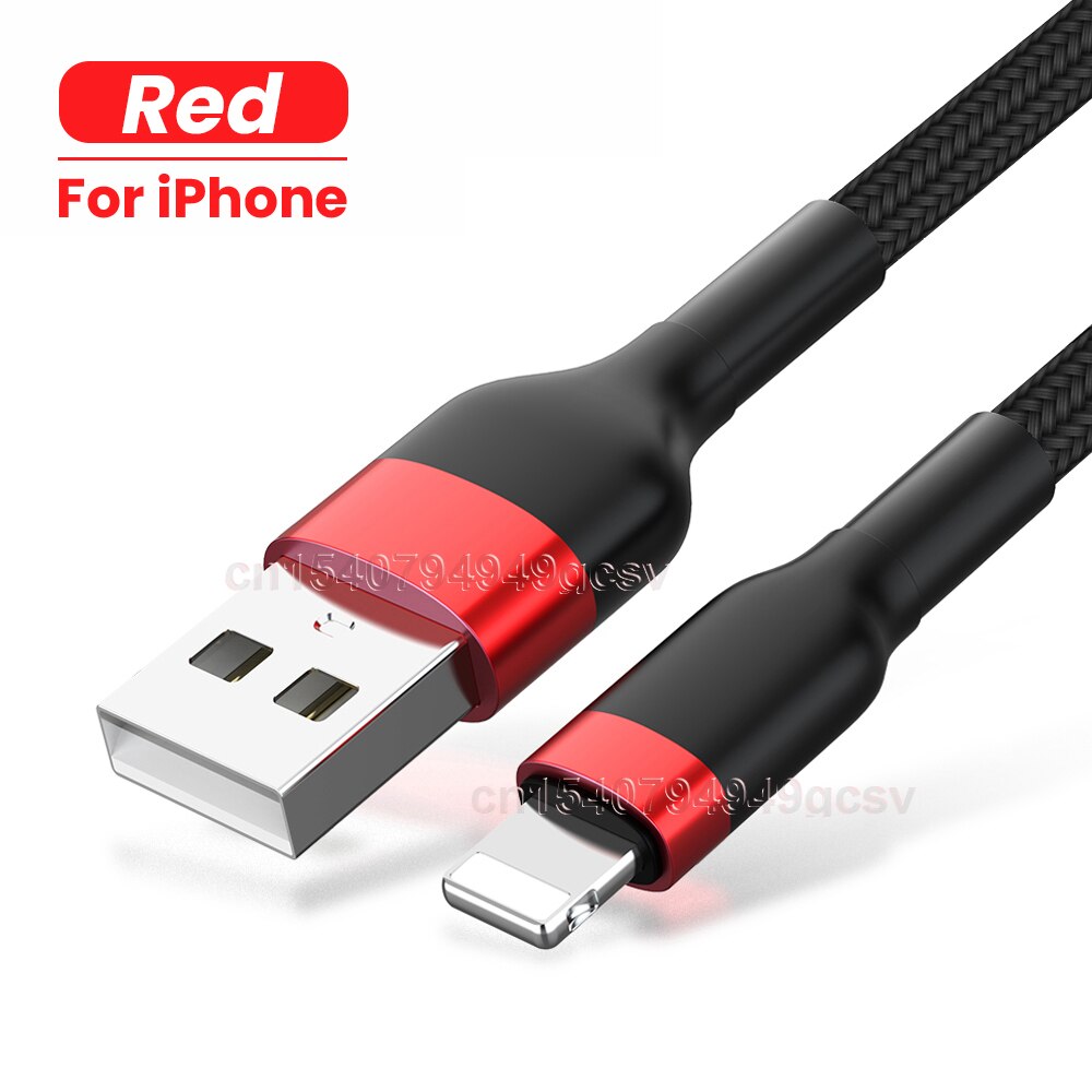 Usb Verlichting Kabel Voor Iphone 13 12 11 Pro Max Xs 8 7 2.4A Snel Opladen Kabel Voor Iphone Lading kabel Usb Data Kabel 0.3/1/2M: 1M