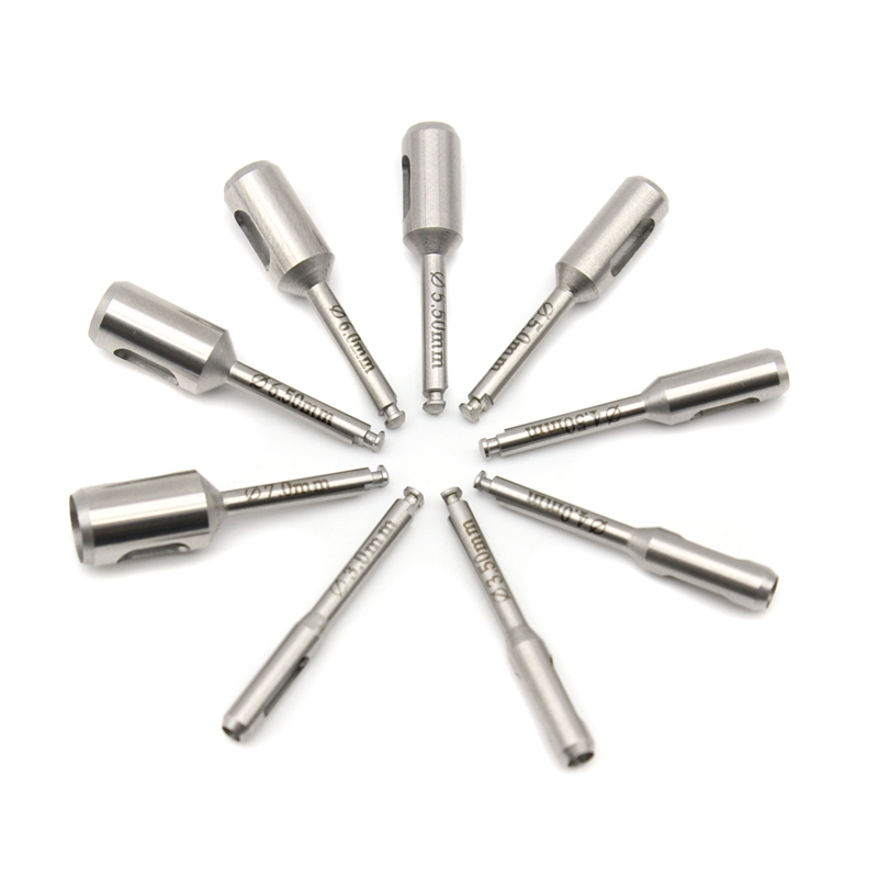 Perforadora de tejido para implante Dental, cortador de anillo gingival de acero inoxidable, pieza de mano de baja velocidad, herramientas de instrumentos quirúrgicos de odontología, 1 Uds.: Rojo
