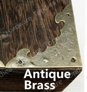 20 stk / masse jern bronze hjørne beslag størrelse 40mm til smykkeskrin bryst træ sag fotoalbum hjørne dekorativ beskytter: Bronze   x 20 stk