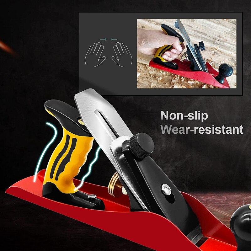 12.5Inch Wood Planer 2Inch Cutter Planers Woodworking Tools Adjustable Control the Depth of Hand Plane,2 Blades
