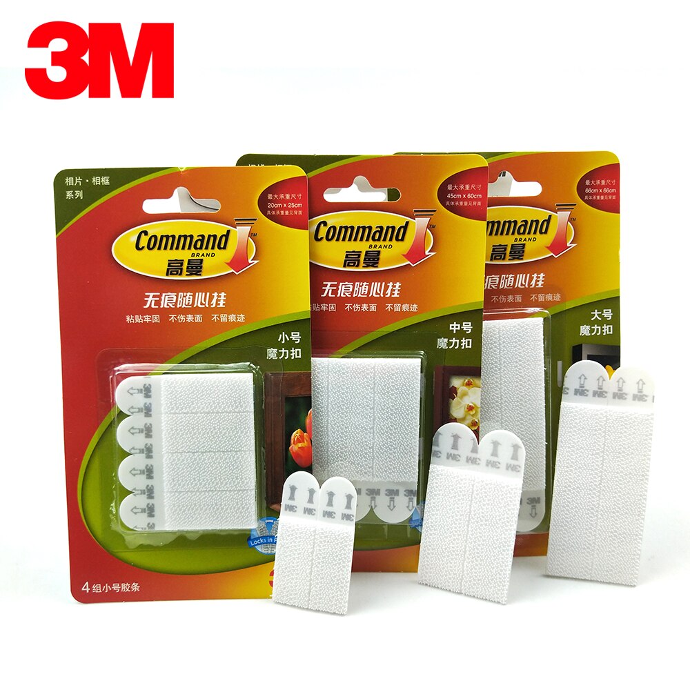 3M Command Damage-Free Picture & Frame Hanging Strips Command Strips Command Hook Removable Wall Sticker for Home Decor