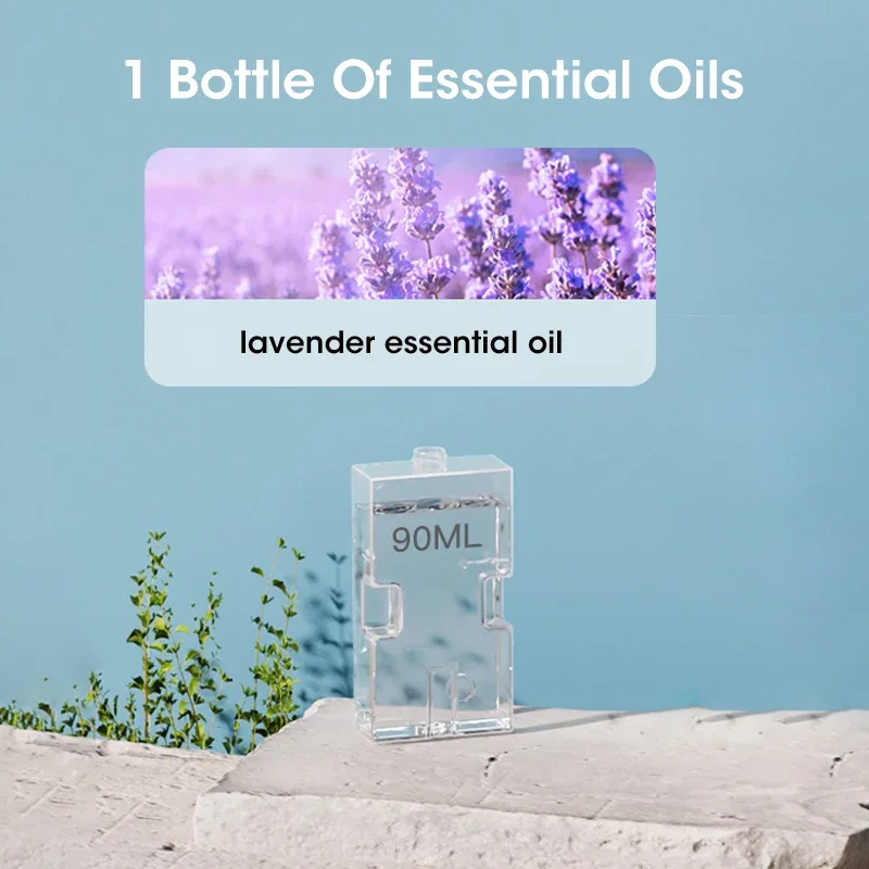 Machine d'aromathérapie sans fil, purificateur de désodorisant avec veilleuse, diffuseur de parfum d'huile essentielle, désodorisant de salon: Lavande