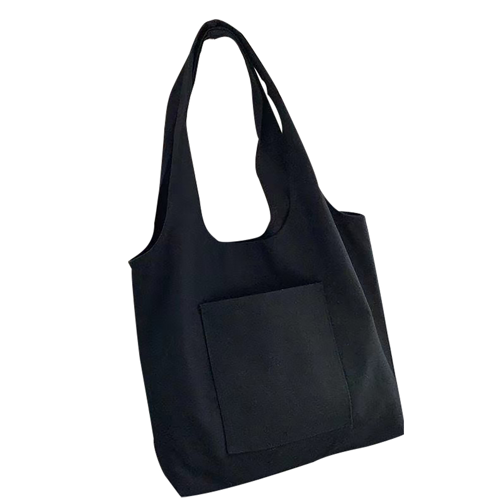 Boodschappentas Dames Canvas Tas Planeet Astronaut Afdrukken Reizen One-schouder Shopping Bags Wasbare Puur Katoen Opslag Draagtas: Black