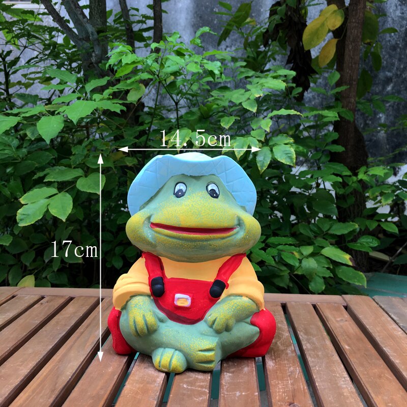 Rolnik człowiek żaba rzeźby ogrodowe roślina doniczkowa dekoracyjne rzeźby kreskówka żaba doniczka dekoracje ceramiczne ogrodnicze wystrój
