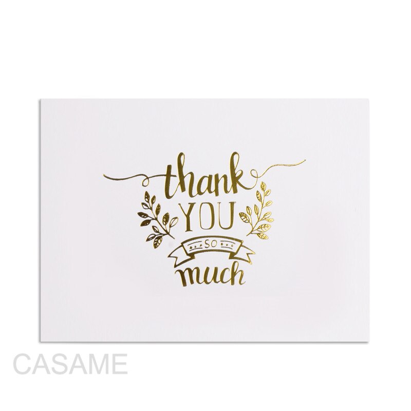 Handmade thank you Christmas Message Card DIY Greeting Cards Postcards Year Party Invitation Cards: Thank you