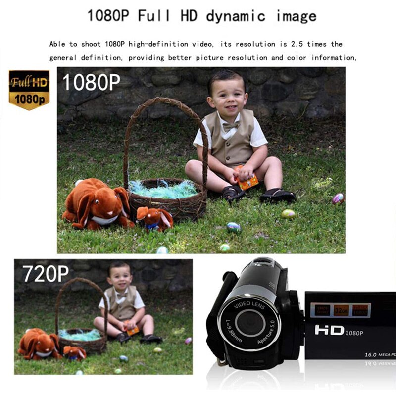 Portable Video Camera Camcorder Photography Digital Full HD 1080P Camcorders LCD Screen For Video GDeals