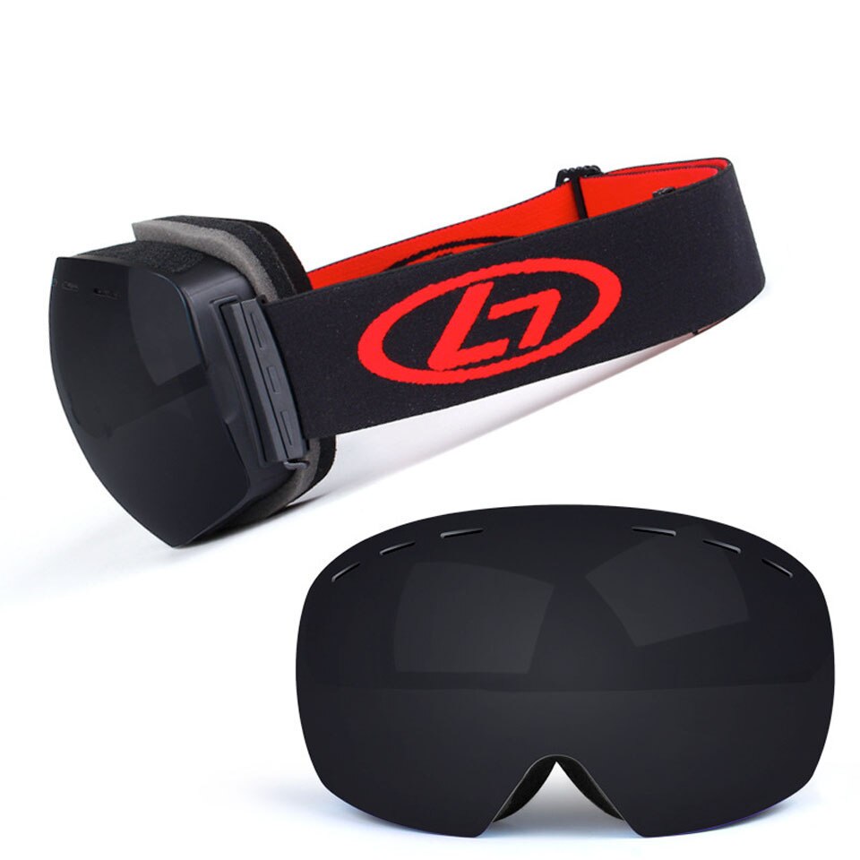 Skibriller dobbeltlag uv anti-tåge store skimaske briller skiløb snow snowboard beskyttelsesbriller mænd kvinder ski briller: 2