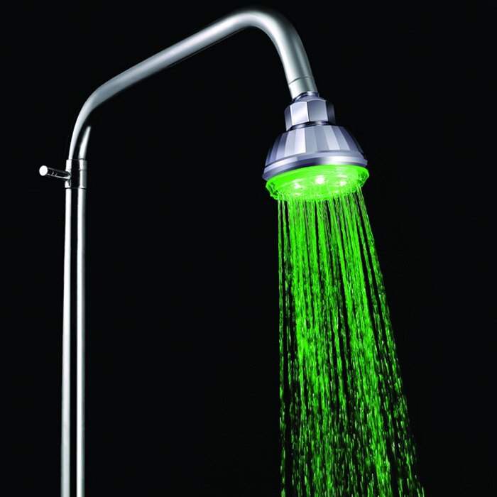 Romantic Automatic 360° 7 Color LED Shower Head Facut Home Bathroom Adjustable Colors Change Water Powered LED Shower Sprinkler