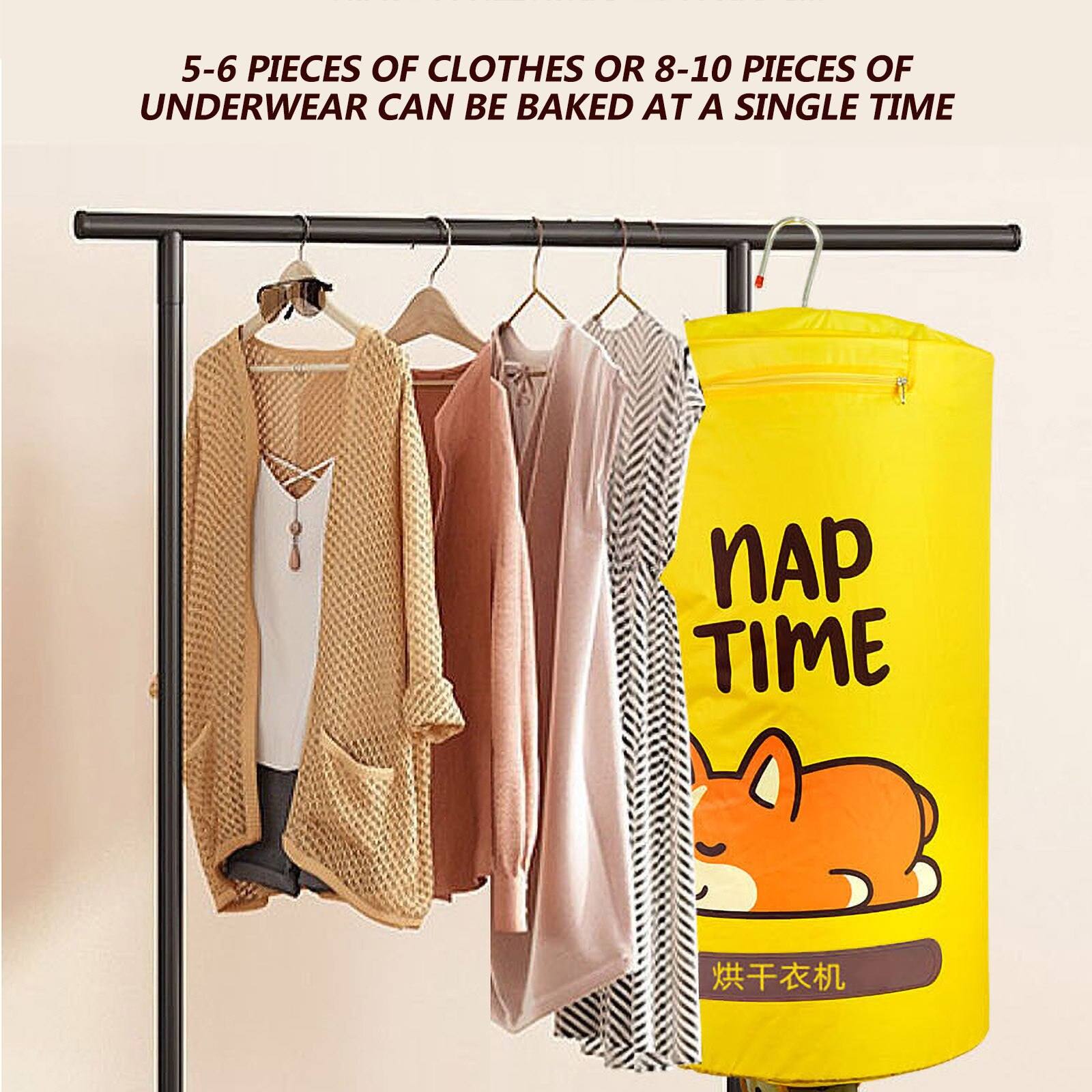 Portable Electric Clothes Dryer Travel Folding Cloth Drying Portable Folding Travelling Household Small Clothes Dryer#g30