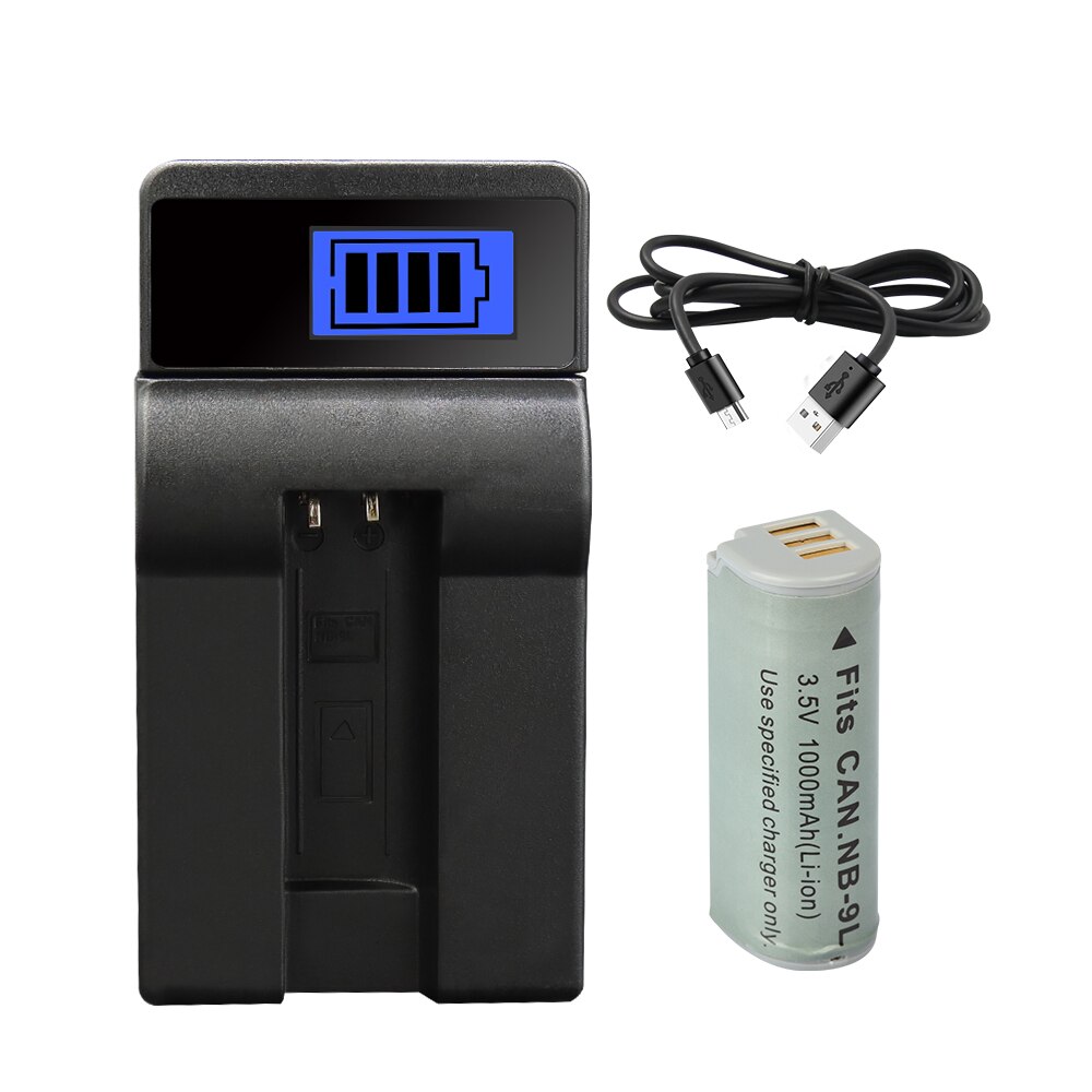 Batterie NB-9L NB9L für Canon ELPH 510 520 530 HS PowerShot N SD4500 IST IXUS 1000 1100 500 510 HS IXY 1 3 50S Kamera 1000mAh: 1Charger 1Battery