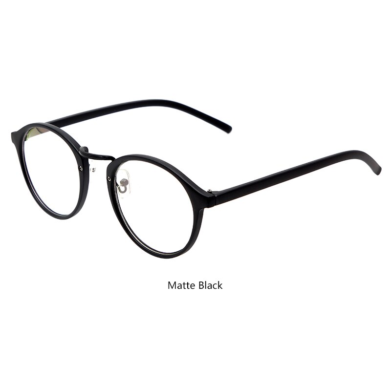 Mode Transparante Ronde Glazen Transparante Frame Vrouwelijke Bril Bijziendheid Bril Mannen Optische Frame Transparant: C8