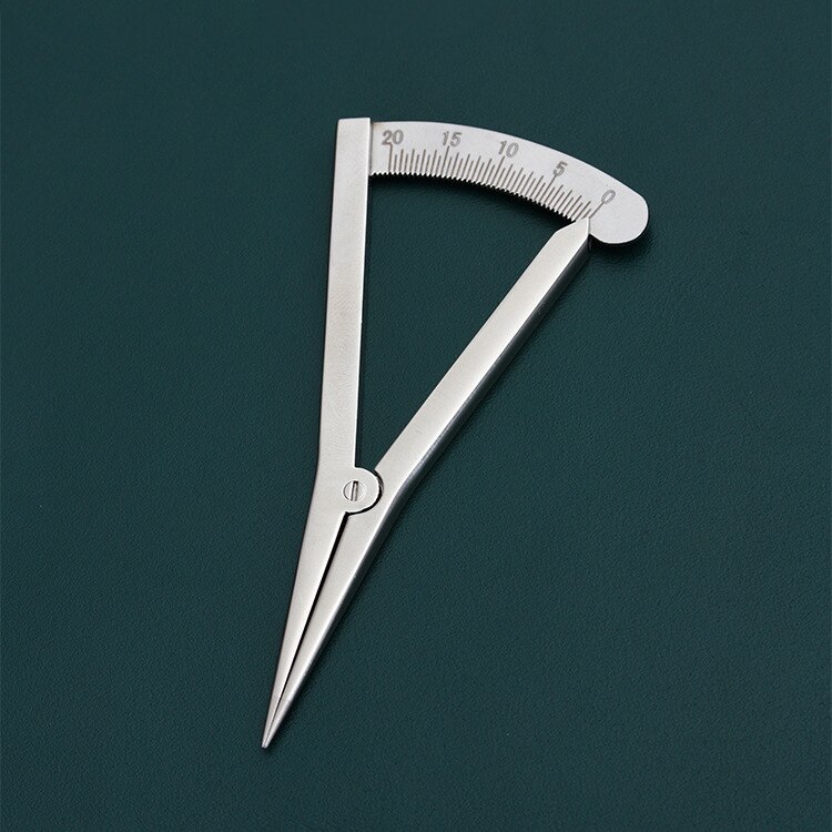 Brújula de rueda de trazado ajustable de cuero con herramienta de marcado de escala, calibrador de ranura de distancia de puntada, dispositivo, suministros de artesanía: D Stainless Steel