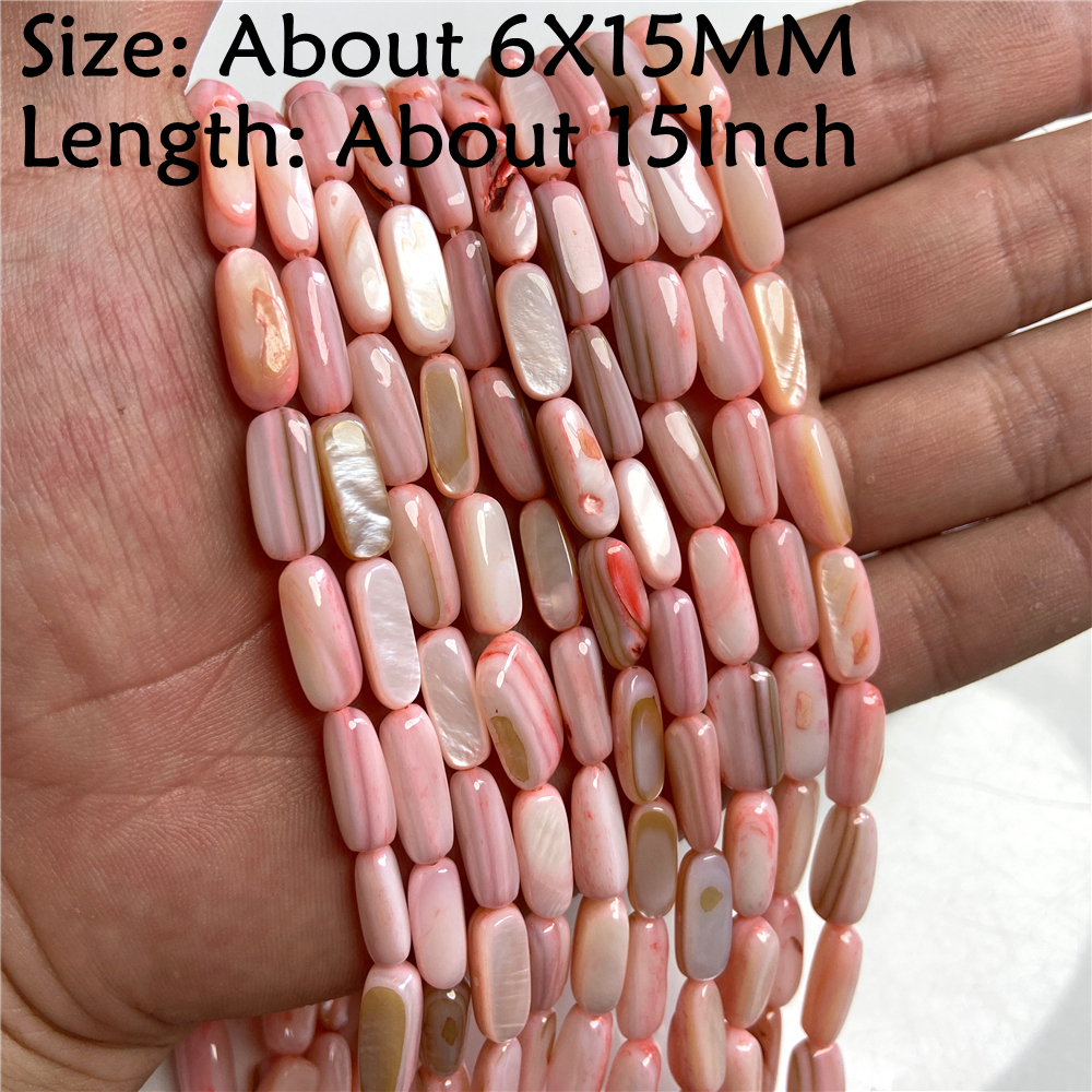 Natuursteen Schelp Kralen Charme Roze Losjes Spacer Kralen Geverfd Parelmoer Schelp Kraal voor DIY Armbanden Oorbellen Kettingen