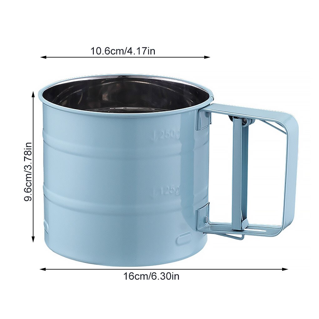 Handheld Meel Zeef Semi Automatische Hand Knijpen Mesh Screen Suiker Zeefje Keuken Bakken Tool