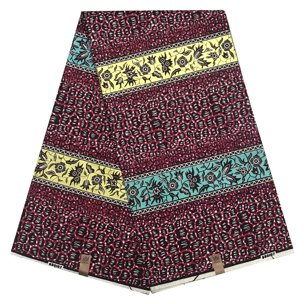 Ankara-tissu en coton cire | Grossiste, tissu africain pour vêtements d'automne 6 Yards une pièce: 07