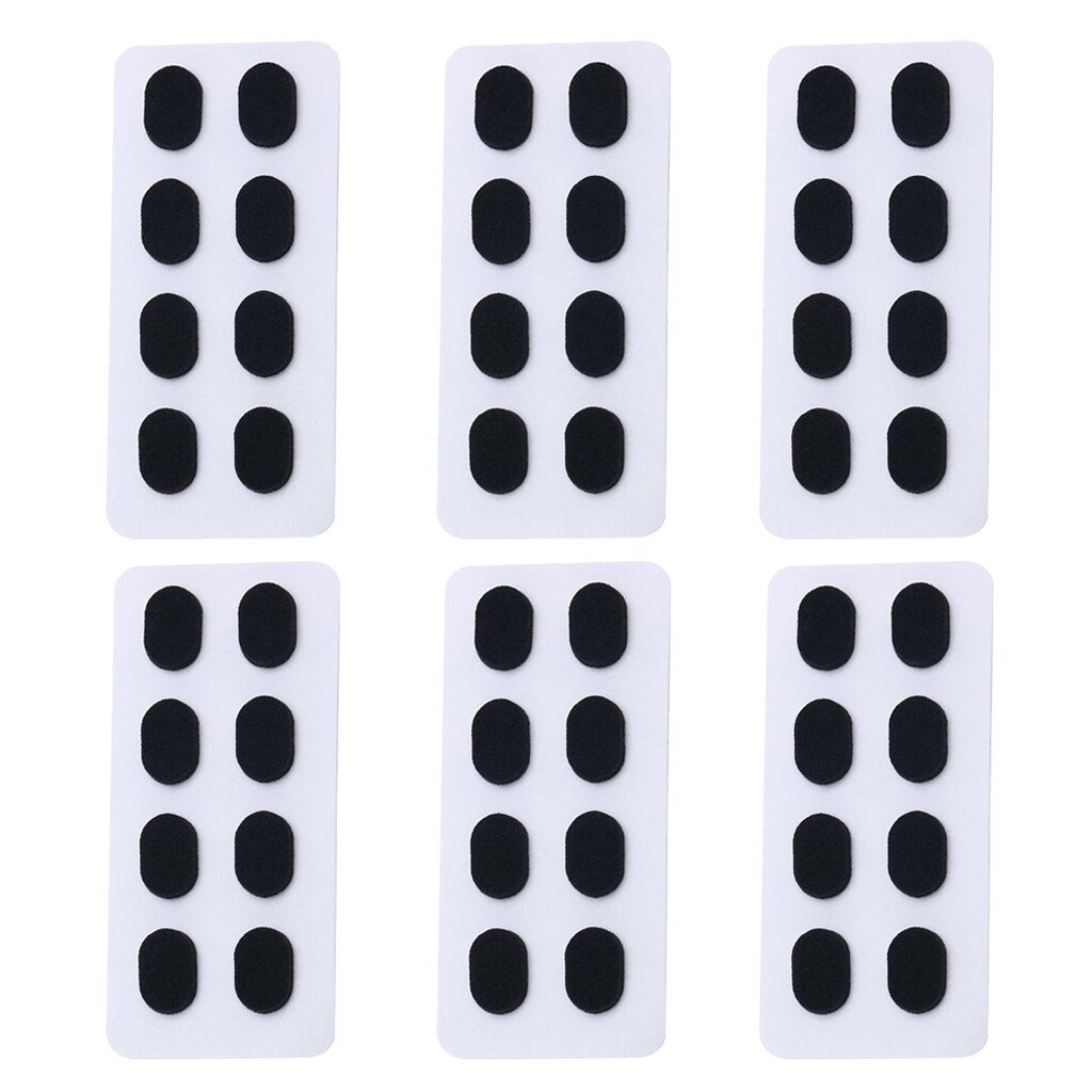 24 Paar Zelfklevende Spons Neus Pad Stok Op Bril Bril Nosepad: Black 1.0mm