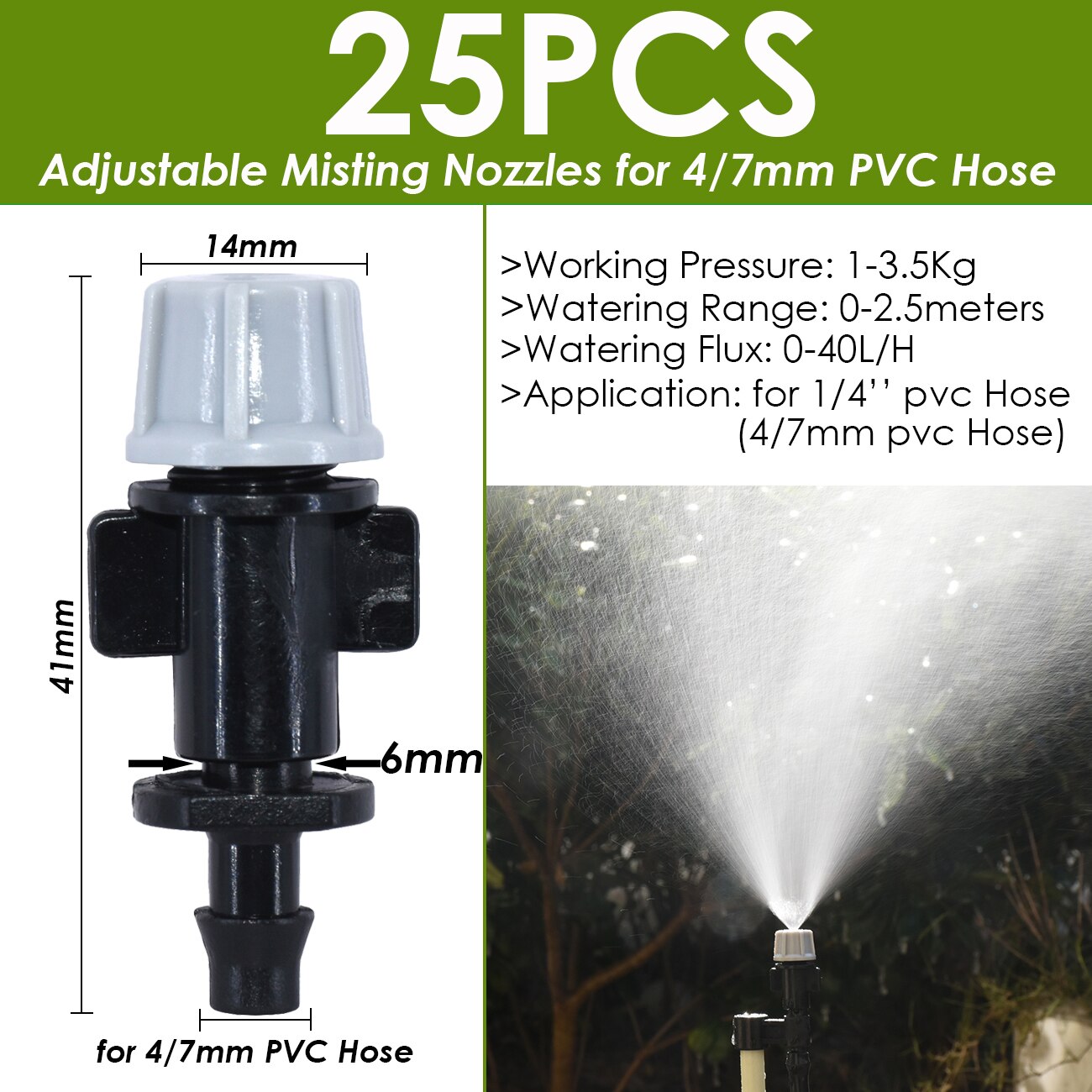 Ogród 4/7mm nawadniania kropelkowego Dripper obrotowy dysza rozpylać podlewanie zraszacz emitery dla 1/4w króciec robić węża złącza szklarnia