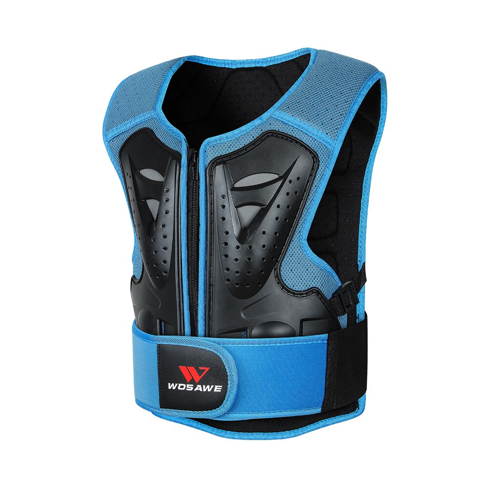 WOSAWE 4-12 years old Kids Full Body Sports Armor Suits Skate Bike Skating Scooter Rider children Protective Armor set: Blue Armor